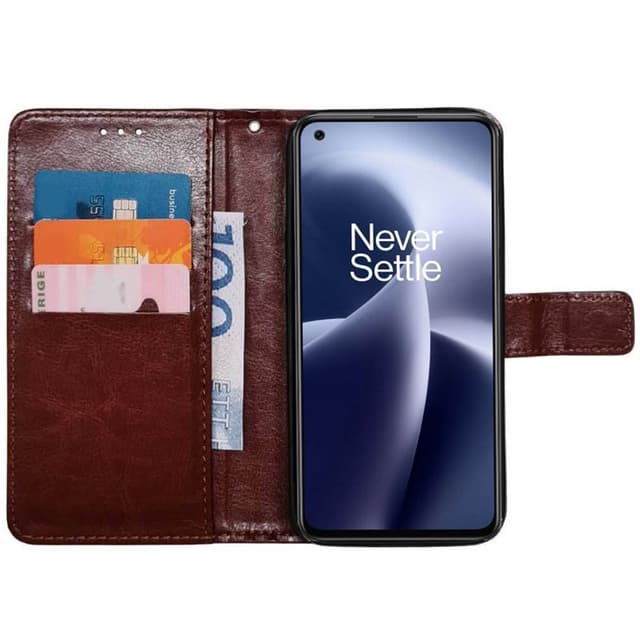 Lompakkokotelo 3-kortti OnePlus Nord 2T 5G - Ruskea