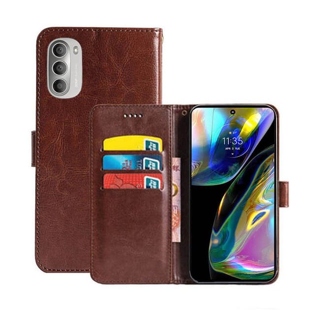 Wallet cover 3-kort Motorola Moto G82 5G - Brun