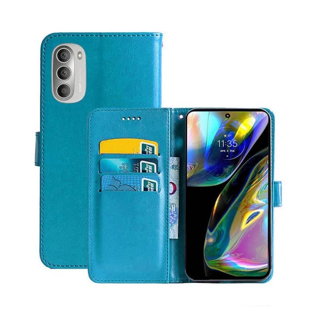 Wallet cover 3-kort Motorola Moto G82 5G - Lyseblå