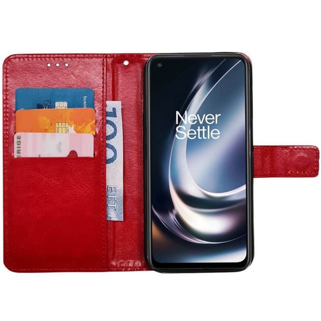 Lompakkokotelo 3-kortti OnePlus Nord CE 2 Lite 5G - Punainen