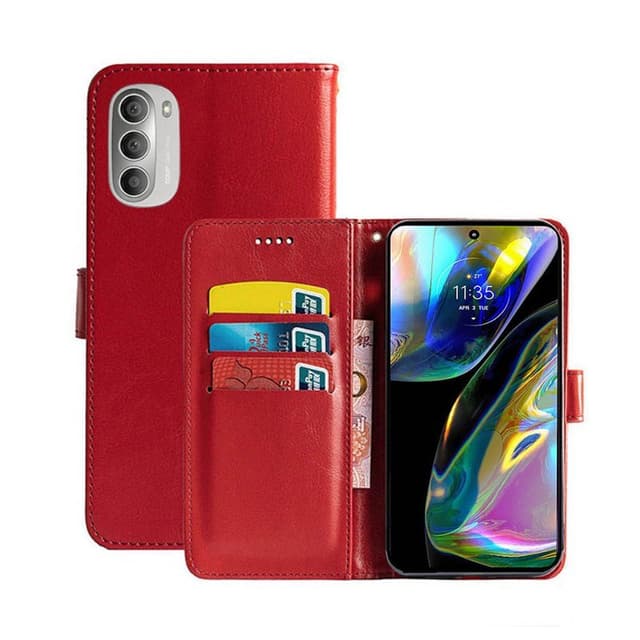 Mobilplånbok 3-kort Motorola Moto G82 5G - Röd