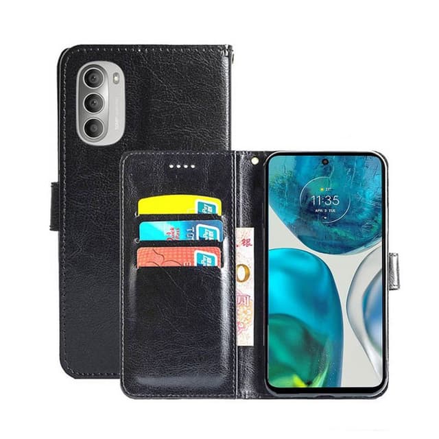 Mobil lommebok 3-kort Motorola Moto G52 - Sort