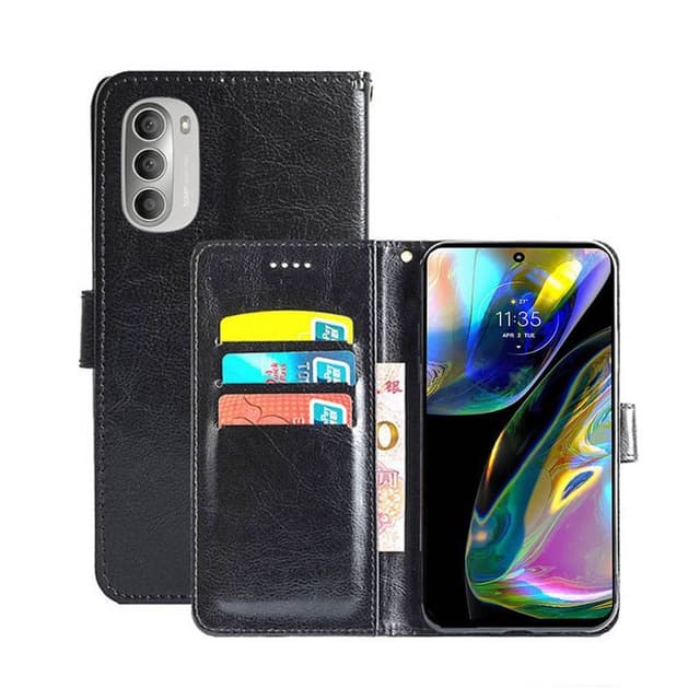 Lompakkokotelo 3-kortti Motorola Moto G82 5G - Musta