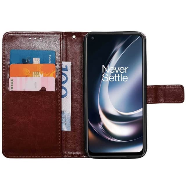 Lompakkokotelo 3-kortti OnePlus Nord CE 2 Lite 5G - Ruskea