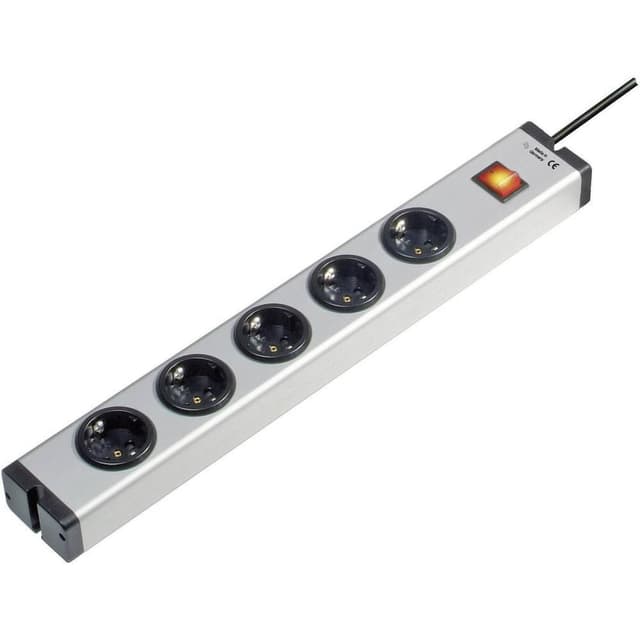 Ehmann 0601x00052031 Stikdåse med afbryder 5x Aluminium