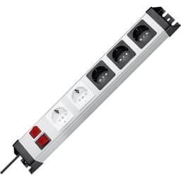 Kopp 227220014 Stikdåse med afbryder 5x Grå, Sort Stik