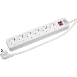 Gebro 106148 Förgreningsdosa med brytare 6x Vit