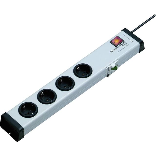Ehmann 0220x00042301 Stikdåse med afbryder 4x Grå Stik
