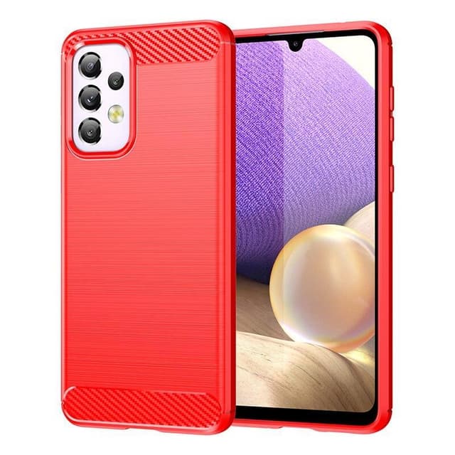 SKALO Samsung A33 5G Armor Carbon Stødsikker TPU-cover - Rød