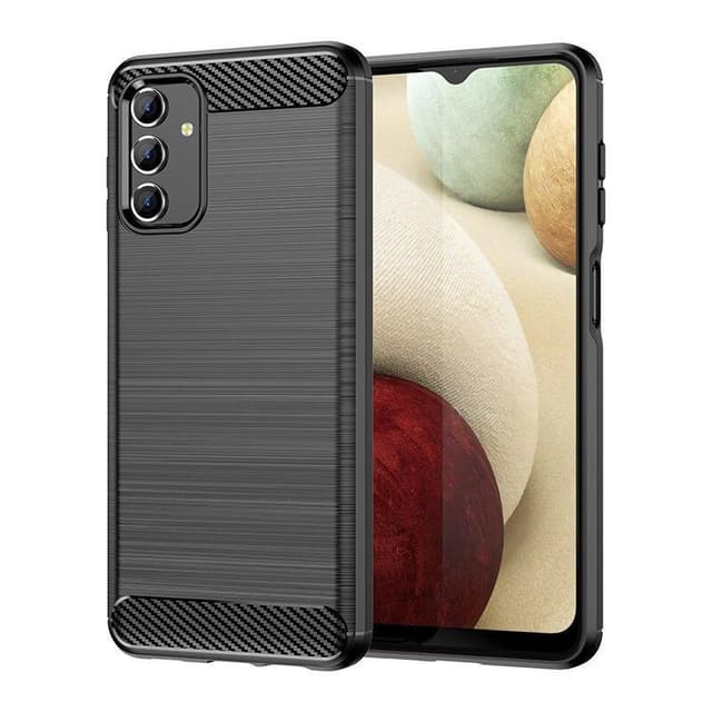 SKALO Samsung A13 4G Armor Carbon Iskunkestävä TPU suojakuori - Musta