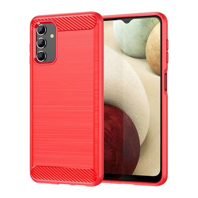 SKALO Samsung A13 4G Armor Carbon Stöttåligt TPU-skal - Röd