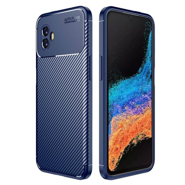 Carbon silikone cover Samsung Galaxy Xcover 6 Pro - Blå