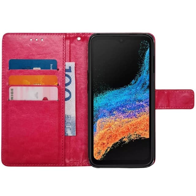 Mobil lommebok 3-kort Samsung Galaxy Xcover 6 Pro - Rosa