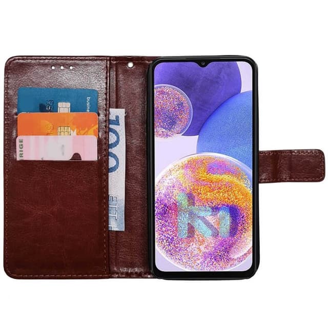 Lompakkokotelo 3-kortti Samsung Galaxy A23 5G - Ruskea