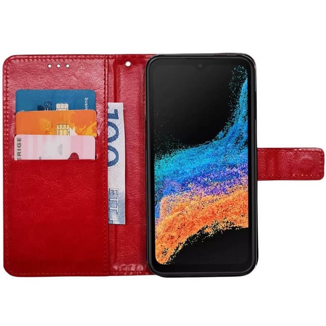 Lompakkokotelo 3-kortti Samsung Galaxy Xcover 6 Pro - Punainen