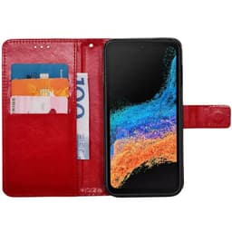Mobil lommebok 3-kort Samsung Galaxy Xcover 6 Pro - Rød