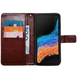 Lompakkokotelo 3-kortti Samsung Galaxy Xcover 6 Pro - Ruskea