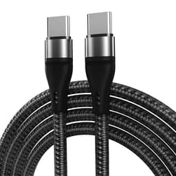 Flettet data/ladekabel med USB-C - 2m 60W