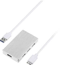Sandstrøm 4 USB hub med 4 porter