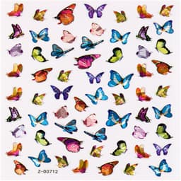 Butterfly Laser Nail Art Tarrat 10 arkkia ZD3712 Monivärinen