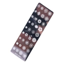 Stempelplate med blomster for negledesign