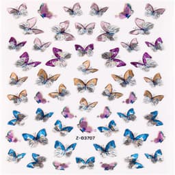 Butterfly Laser Nail Art Tarrat 10 arkkia ZD3707