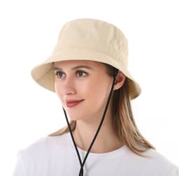 Fiskehue med UV-beskyttelse Beige