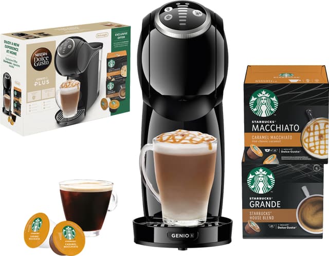 Nescafé Dolce Gusto Genio S Plus kapselmaskin - Value Pack (svart)