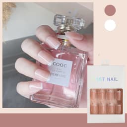 Lösnaglar för French manikyr 24 styck Rosa