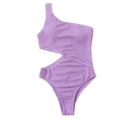 Baddräkt med cut-out Lila S