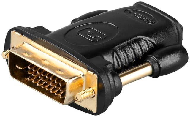 HDMIâ„¢/DVI-D-adapter, gullbelagt