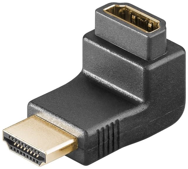 Goobay HDMIâ„¢ vinklet adapter, gullbelagt