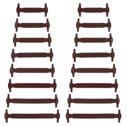 Elastiske snørebånd uden binding 8 par Brun