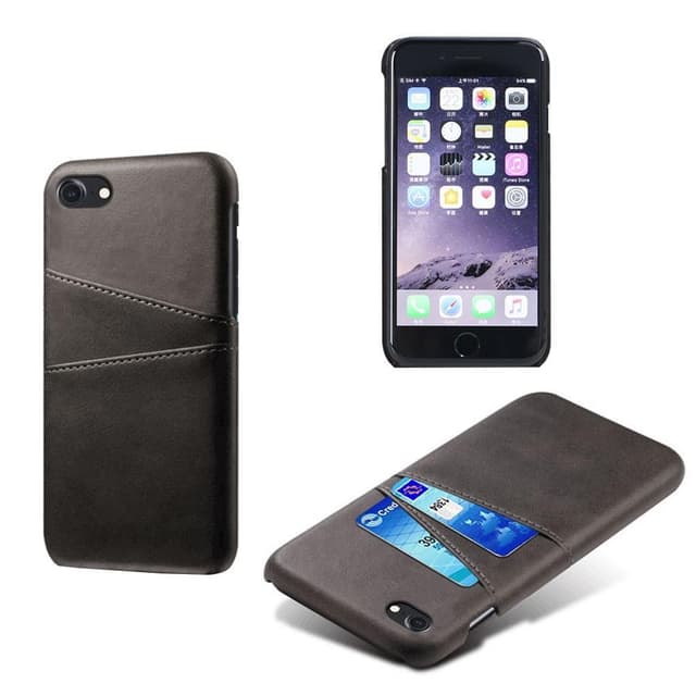 KSQ iPhone 8 / 7 / SE 2020 Skal med kortplats - Svart