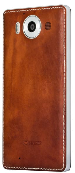 Mozo Lumia 950 bagsidecover - cognac/sølv