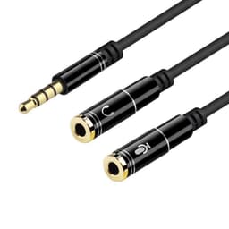 3,5 mm audio splitter Stereo audio splitter til mikrofon + hovedtelefoner
