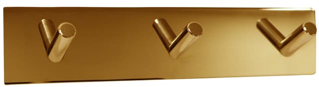 Home>it® självhäftande knopplist med 3 krokar 20 x 4 cm polerad mässing