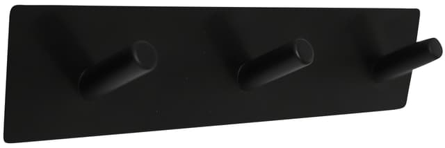 Home>itselvklæbende knagerække med 3 kroge 20 x 4 cm matsort