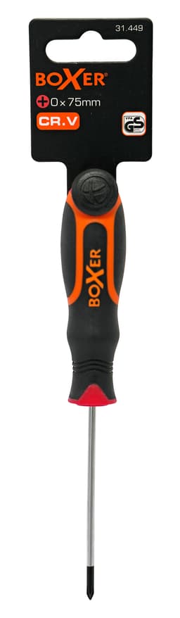 Boxerskruetrækker med 2-komponent greb PH0 x 75 mm