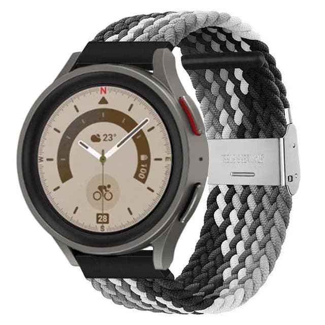 Punottu elastinen rannekoru Samsung Galaxy Watch 5 Pro (45mm) - Musta/