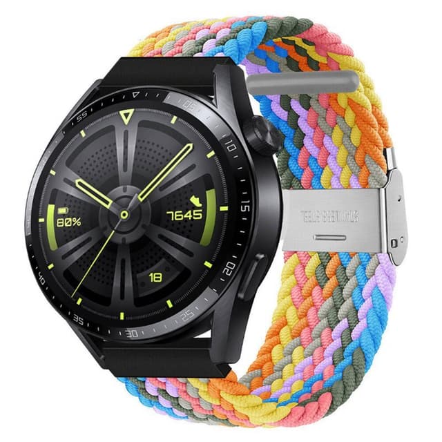 Flätat Elastiskt Armband Huawei Watch GT3 (46mm) - Light rainbow