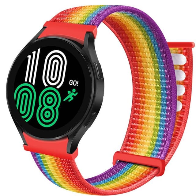 Nylon Armbånd  No-Gap Samsung Galaxy Watch 4 (44mm) - Pride