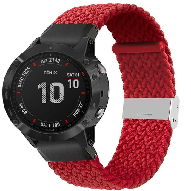 Punottu elastinen rannekoru Garmin Fenix 6 - darkred