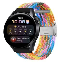 Flettet Elastik Armbånd Huawei Watch 3 (46mm) - light rainbow