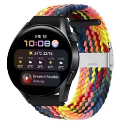 Flettet Elastik Armbånd Huawei Watch 3 (46mm) - rainbow
