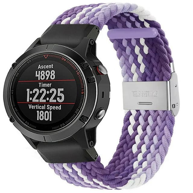Flettet Elastik Armbånd Garmin Fenix 5X - gradientpurple