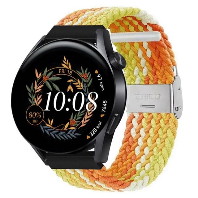 Flettet Elastik Armbånd Huawei Watch GT3 (42mm) - Gradientorange
