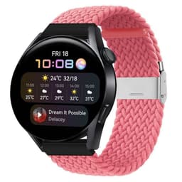 Flettet Elastik Armbånd Huawei Watch 3 (46mm) - Abrikos