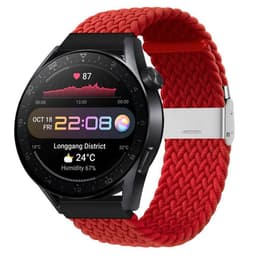 Flettet elastisk armbånd Huawei Watch 3 Pro (48mm) - mørkerød