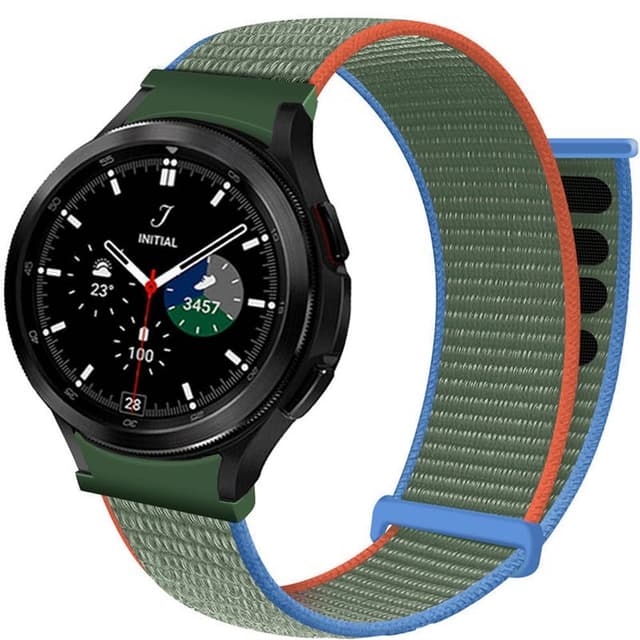 Nylon Armbånd  No-Gap Samsung Galaxy Watch 4 Classic (42mm) - Olive